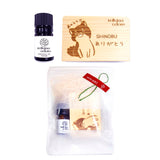 reliqua odore 名前入りメッセージ入れ プレゼント 土佐ひのき 焼印アロマディッシュ 柴犬 檜精油5mlセット