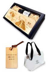 カスタムオーダー 名前入りメッセージ入れ プレゼント 土佐ひのき 焼印アロマディッシュ キャバリアギフトボックス お渡し袋付